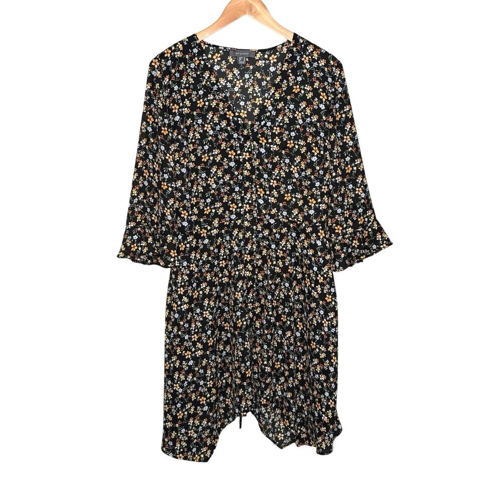PRIMARK BLACK FLORAL print dress size 12 - Picture 7 of 7